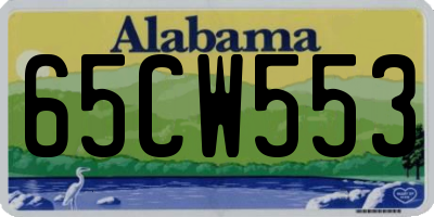 AL license plate 65CW553