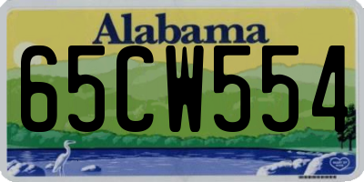 AL license plate 65CW554