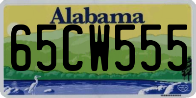 AL license plate 65CW555