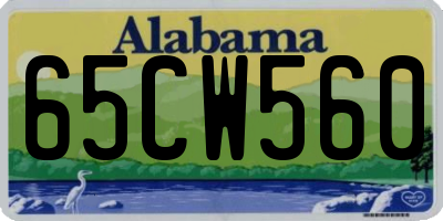 AL license plate 65CW560
