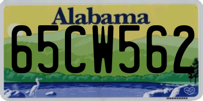 AL license plate 65CW562
