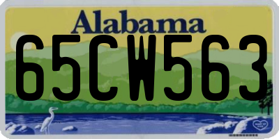 AL license plate 65CW563