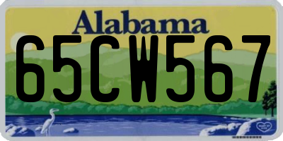 AL license plate 65CW567