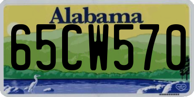 AL license plate 65CW570