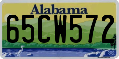 AL license plate 65CW572