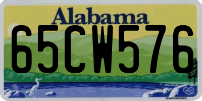 AL license plate 65CW576