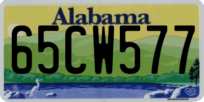 AL license plate 65CW577