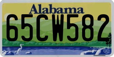 AL license plate 65CW582