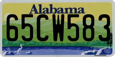 AL license plate 65CW583