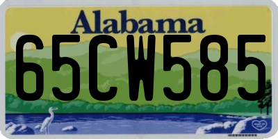 AL license plate 65CW585