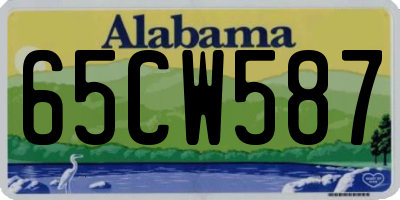 AL license plate 65CW587