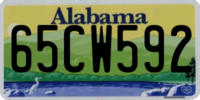 AL license plate 65CW592