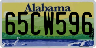 AL license plate 65CW596