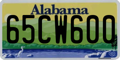 AL license plate 65CW600