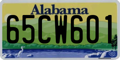 AL license plate 65CW601