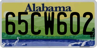 AL license plate 65CW602