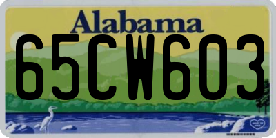 AL license plate 65CW603