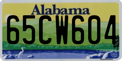 AL license plate 65CW604
