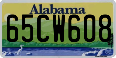 AL license plate 65CW608