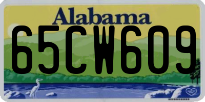 AL license plate 65CW609