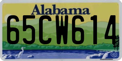 AL license plate 65CW614