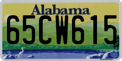 AL license plate 65CW615