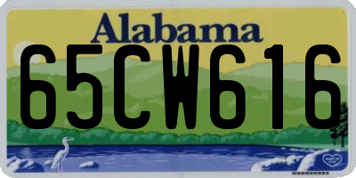 AL license plate 65CW616