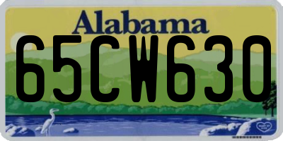 AL license plate 65CW630
