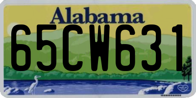AL license plate 65CW631