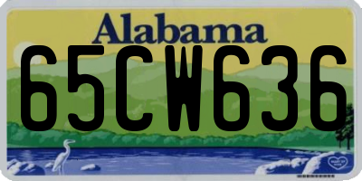 AL license plate 65CW636