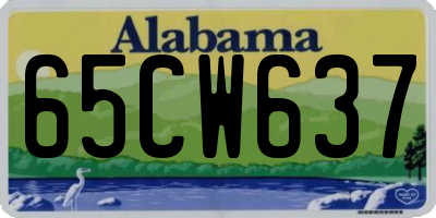 AL license plate 65CW637