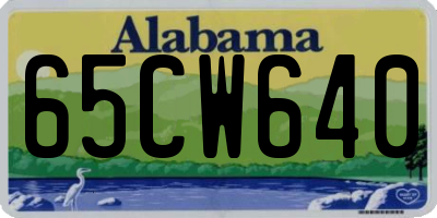 AL license plate 65CW640