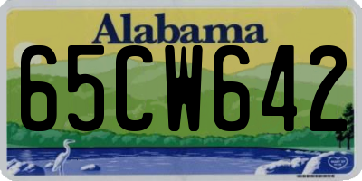 AL license plate 65CW642