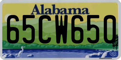 AL license plate 65CW650