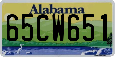 AL license plate 65CW651