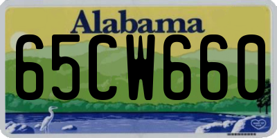 AL license plate 65CW660