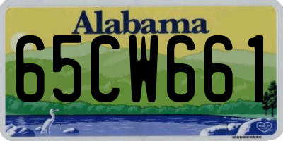 AL license plate 65CW661