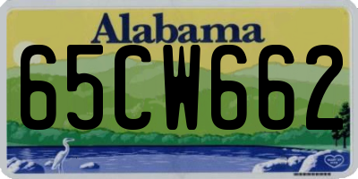 AL license plate 65CW662