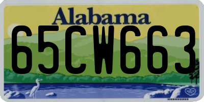 AL license plate 65CW663