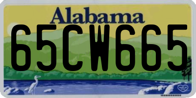 AL license plate 65CW665