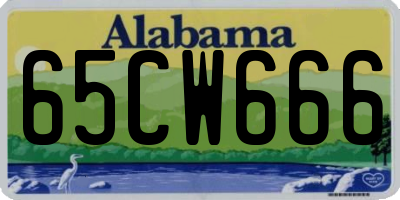 AL license plate 65CW666