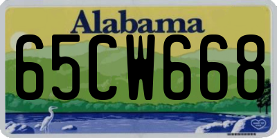AL license plate 65CW668
