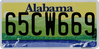 AL license plate 65CW669