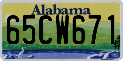AL license plate 65CW671