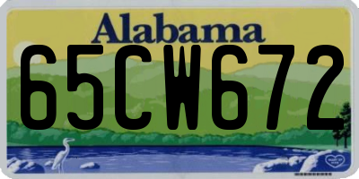 AL license plate 65CW672
