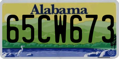 AL license plate 65CW673