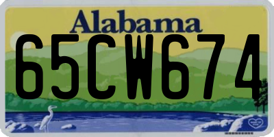 AL license plate 65CW674
