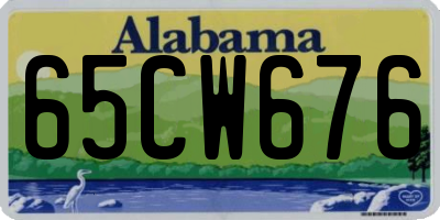 AL license plate 65CW676