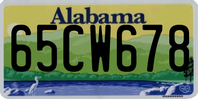 AL license plate 65CW678