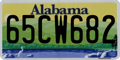 AL license plate 65CW682